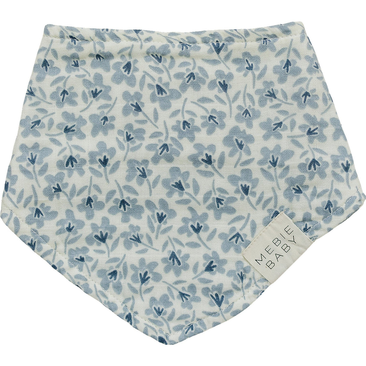 Blue Blossom Classic Muslin Bib