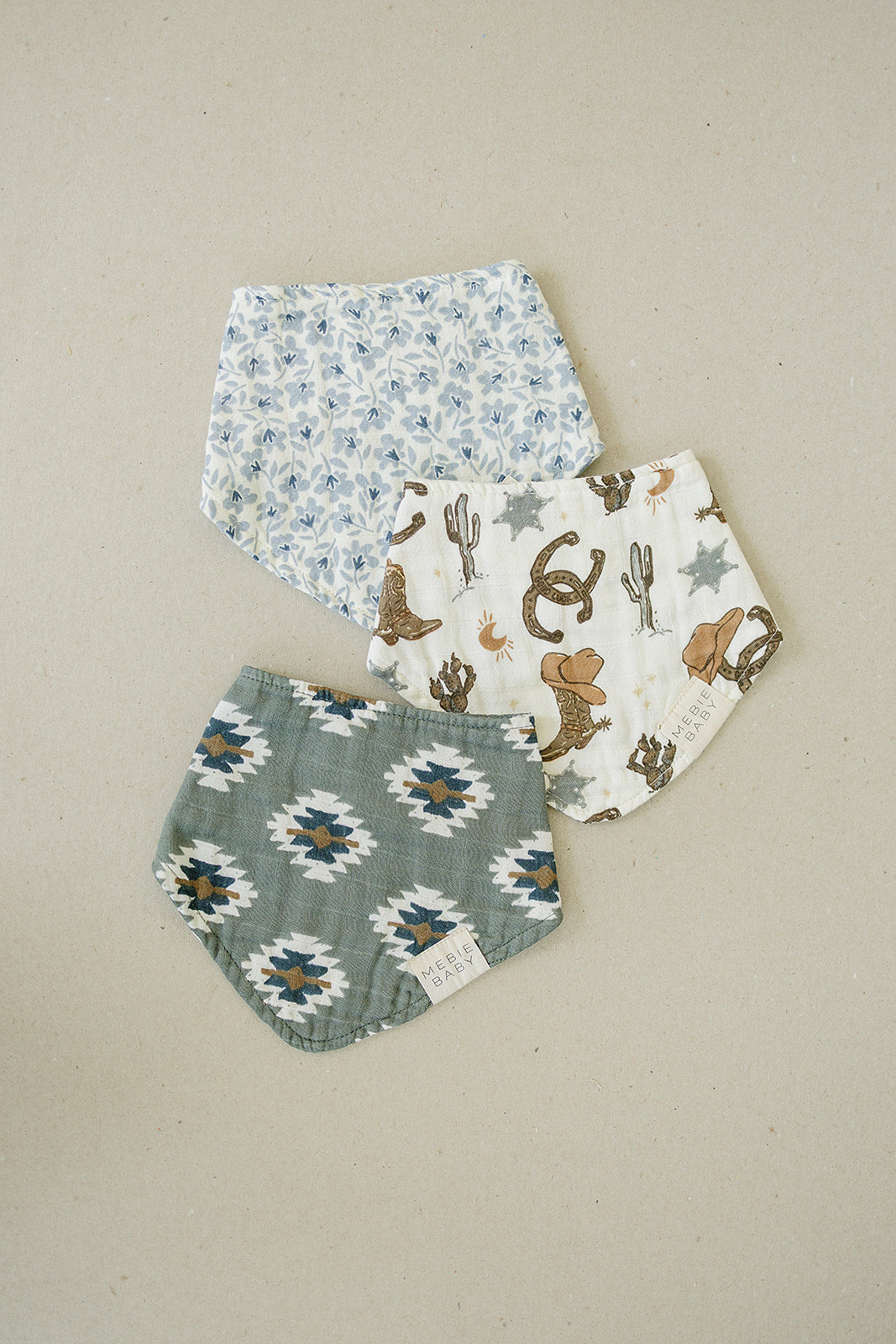 Blue Blossom Classic Muslin Bib